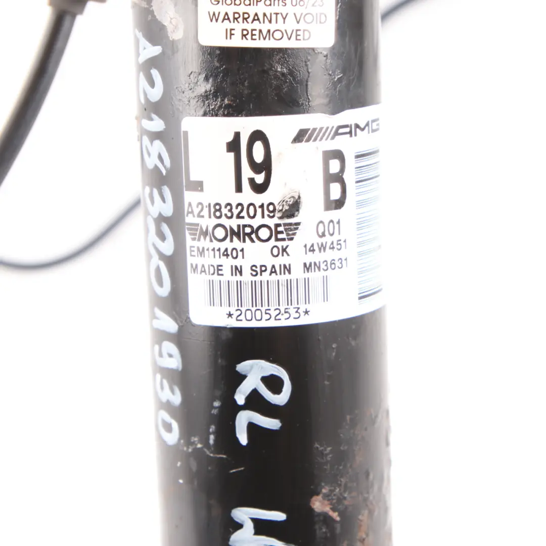 W218 Spring Strut Rear Left N/S AMG Shock Absorber Monroe to Mercedes with Part number A2183201930 Mercedes W218 Spring Strut Rear Left N/S AMG Shock Absorber Monroe - SKU A2183201930 - Part number A2183201930