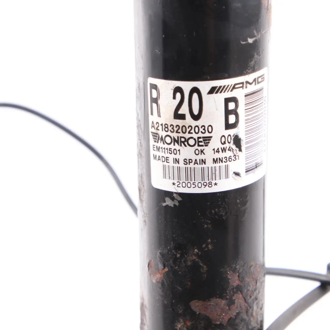 W218 Spring Strut Rear Right O/S AMG Shock Absorber Monroe to Mercedes with Part number A2183202030 Mercedes W218 Spring Strut Rear Right O/S AMG Shock Absorber Monroe - SKU A2183202030 - Part number A2183202030