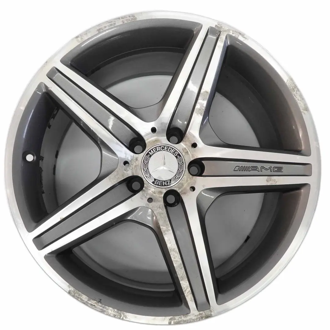 W218 5 Speichen AMG Leichtmetallfelge 19" ET:37 9J für Mercedes mit Teilenummer A2184011802 Mercedes W218 5 Speichen AMG Leichtmetallfelge 19" ET:37 9J - SKU A2184011802-2 - Teilenummer A2184011802