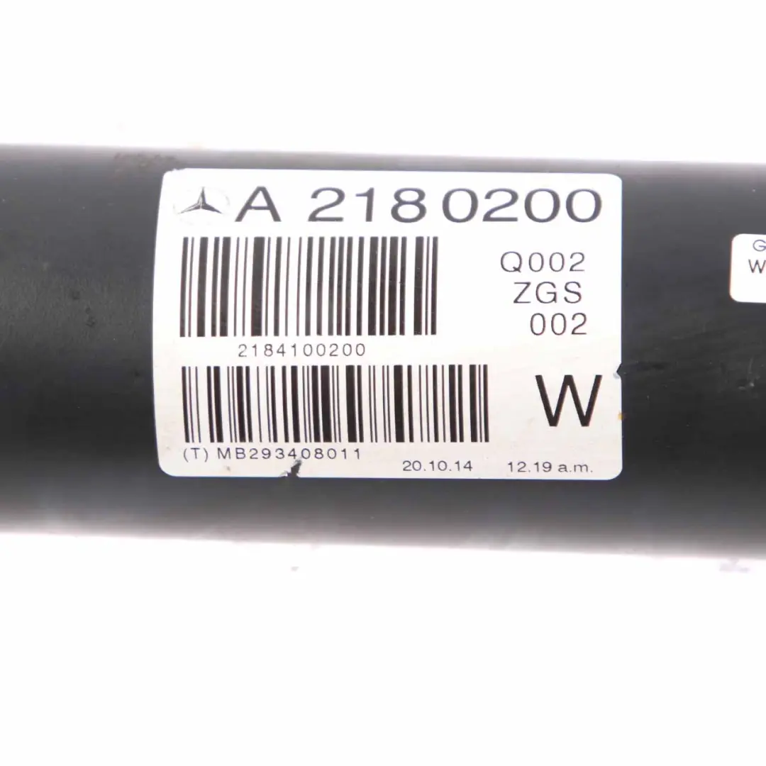 Propshaft Mercedes W212 E 63 W218 AMG M157 Prop Drive Shaft to with Part number A2184100200 Propshaft Mercedes W212 E 63 W218 AMG M157 Prop Drive Shaft - SKU A2184100200 - Part number A2184100200