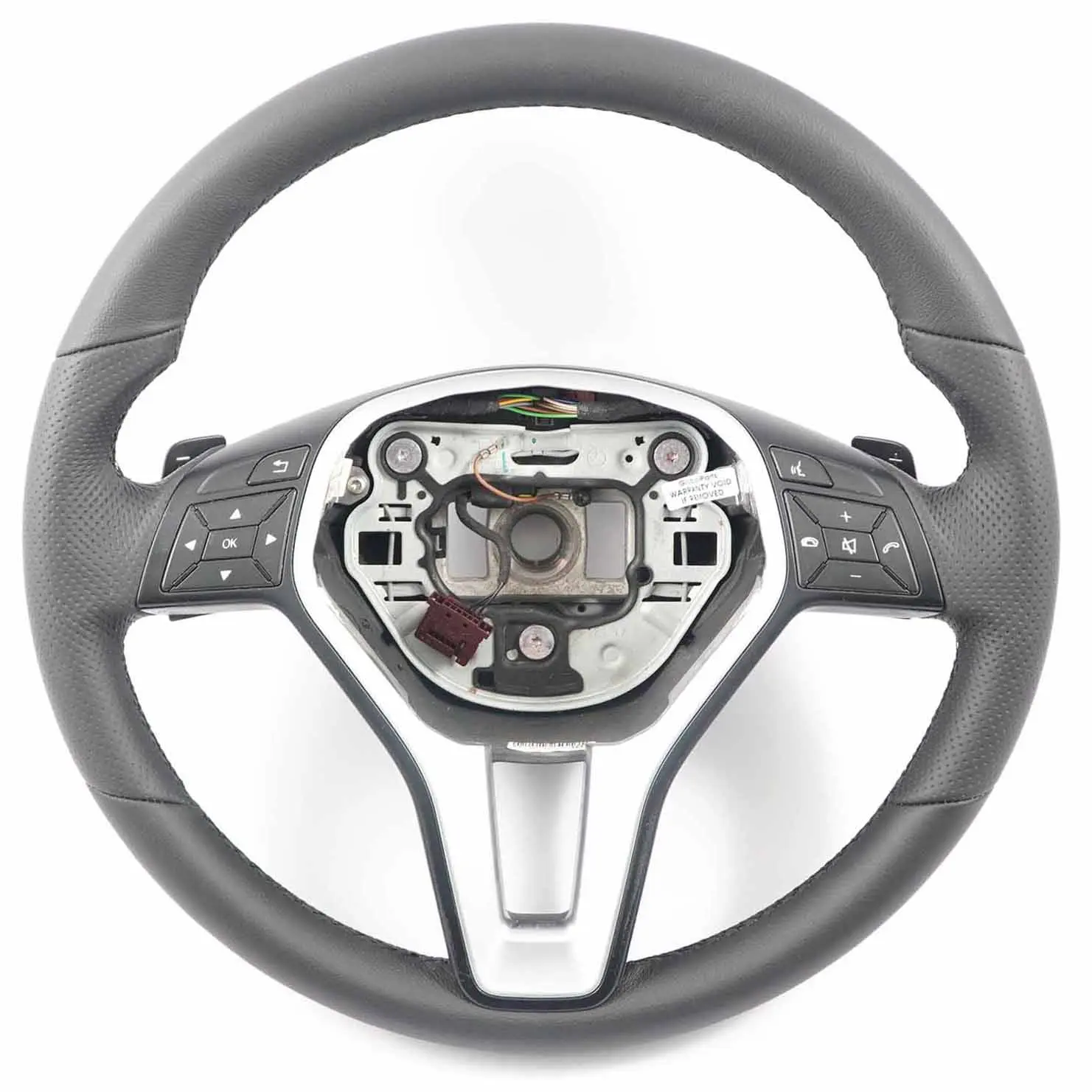 Lenkrad Mercedes W212 NEU Schwarz Leder mit Schwarzen Fäden Schaltwippen