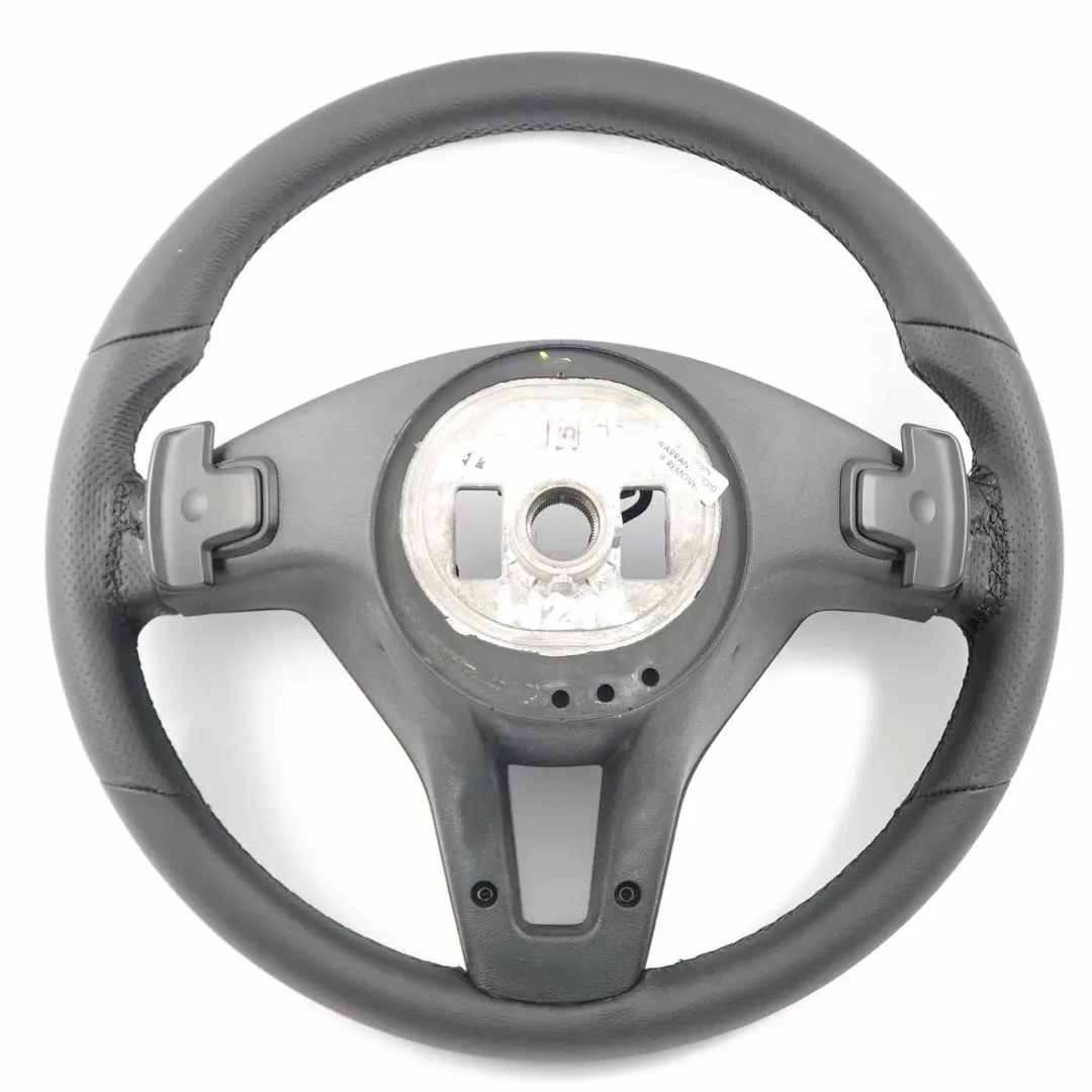 Volante Mercedes W212 NUEVO Cuero Negro con Hilos Negros Paddle Shift - SKU A2184600118-1 - Número de pieza A2184600118