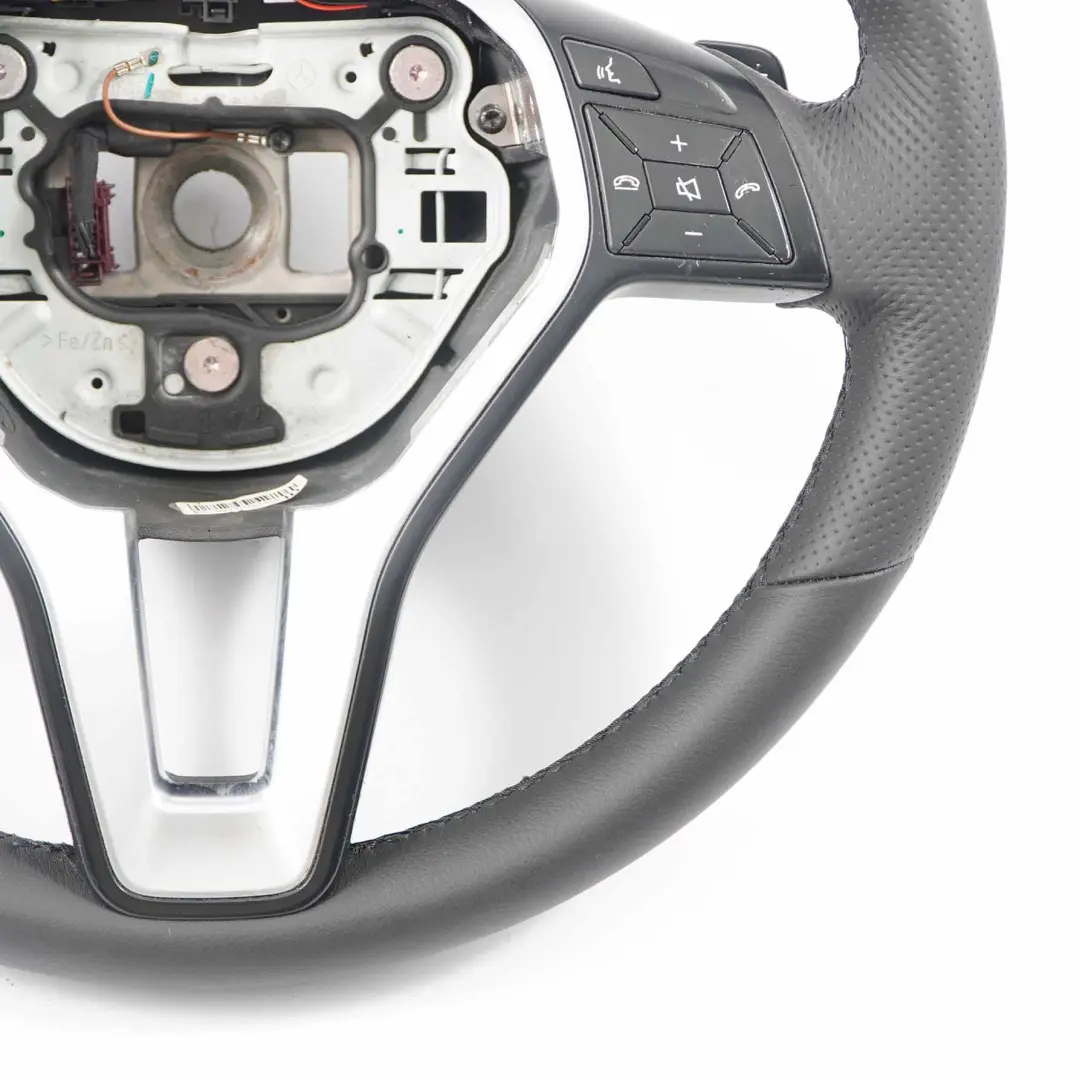  Steering Wheel Mercedes W204 W212 NEW Black Leather Black Threads Paddle Shift - SKU A2184600818-1 - Part number A2184600818