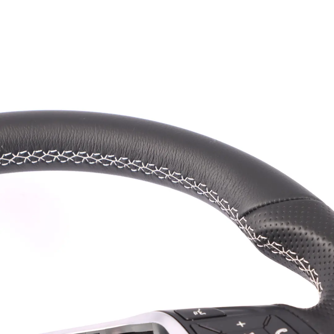  Volant Mercedes W176 W204 W246 NEUF cuir noir avec fils blancs - SKU A2184601918-1 - Numéro de pièce A2184601918