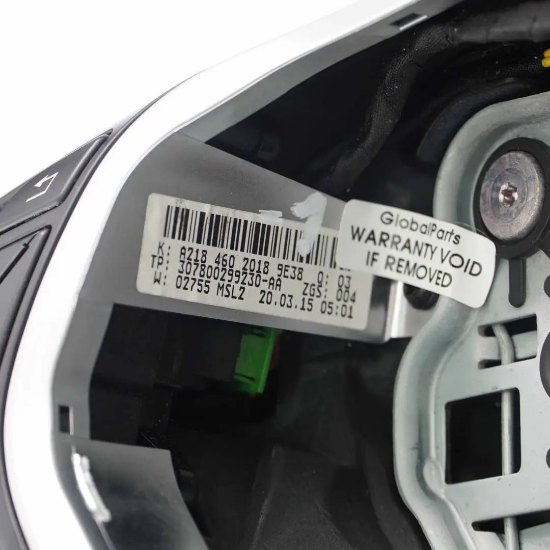 Mercedes W176 W204 Nuova Pelle Nera Volante Sportivo Leve Cambio Fili Bianchi - SKU A2184602018-1 - Numero di parte A2184602018