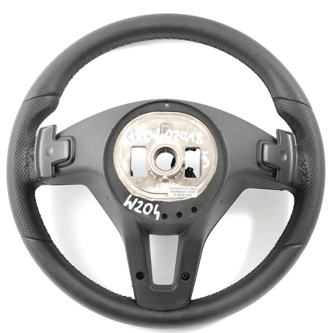 Mercedes W117 W176 W204 W242 NOUVEAU Cuir Noir Sport Volant Palettes Noir Fils - SKU A2184602018-3 - Numéro de pièce A2184602018