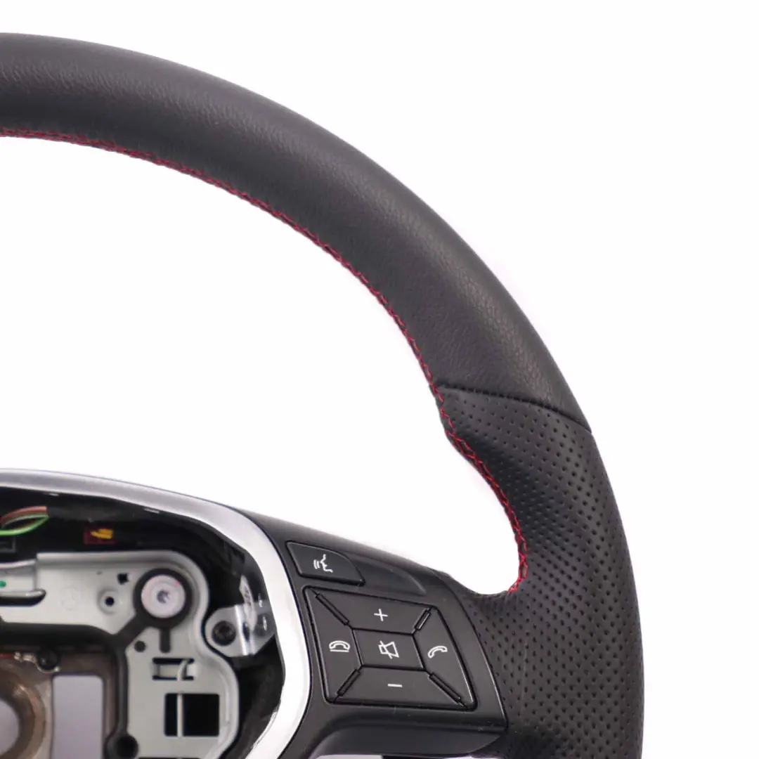  Volant Mercedes W176 W246 NEUF cuir noir fils rouges palettes de changement - SKU A2184609103-1 - Numéro de pièce A2184609103