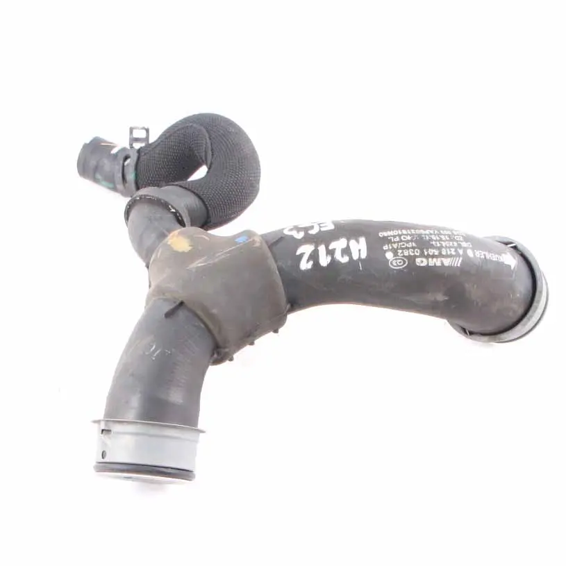 Upper Coolant Hose Mercedes W212 W218 E 63 AMG Engine Radiator Left N/S Hose to with Part number A2185010382 Upper Coolant Hose Mercedes W212 W218 E 63 AMG Engine Radiator Left N/S Hose - SKU A2185010382 - Part number A2185010382