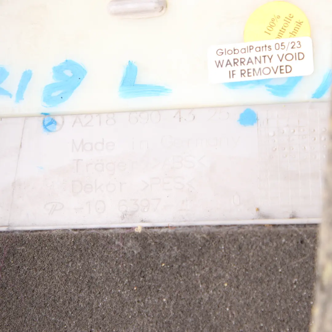 W218 Trim Cover Column Left N/S B-Pillar Panel Black to Mercedes CLS with Part number A2186904325 Mercedes CLS W218 Trim Cover Column Left N/S B-Pillar Panel Black - SKU A2186904325 - Part number A2186904325