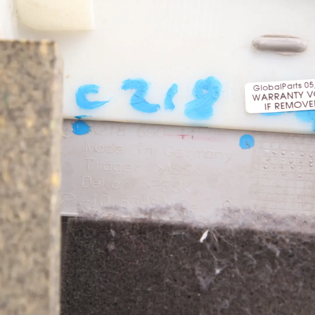 W218 Trim Cover B-Pillar Right O/S Interior Panel Black to Mercedes CLS with Part number A2186904425 Mercedes CLS W218 Trim Cover B-Pillar Right O/S Interior Panel Black - SKU A2186904425 - Part number A2186904425