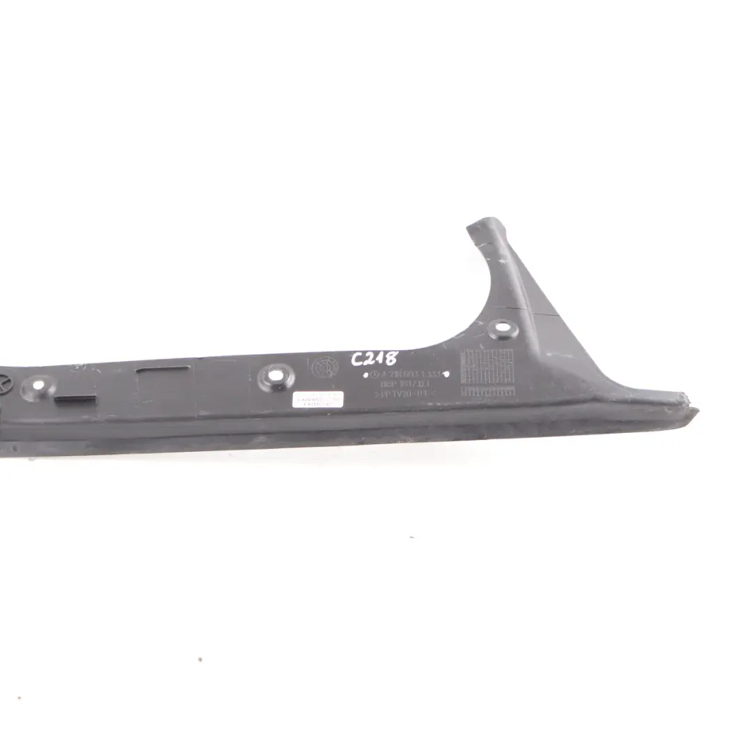 W218 Trunk Lid Trim Rear Left N/S Water Drip Tailgate Cover to Mercedes with Part number A2186931333 Mercedes W218 Trunk Lid Trim Rear Left N/S Water Drip Tailgate Cover - SKU A2186931333 - Part number A2186931333