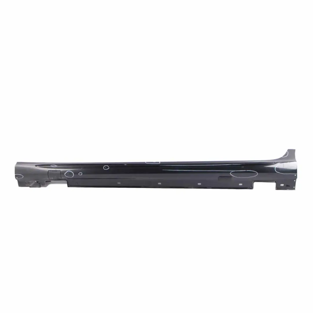 W218 Side Skirt Left N/S Door Sill Cover Obsidian Black Metallic - 197 to Mercedes with Part number A2186980900 Mercedes W218 Side Skirt Left N/S Door Sill Cover Obsidian Black Metallic - 197 - SKU A2186980900-OB - Part number A2186980900