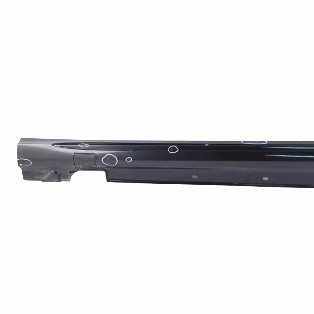 W218 Side Skirt Left N/S Door Sill Cover Obsidian Black Metallic - 197 to Mercedes with Part number A2186980900 Mercedes W218 Side Skirt Left N/S Door Sill Cover Obsidian Black Metallic - 197 - SKU A2186980900-OB - Part number A2186980900