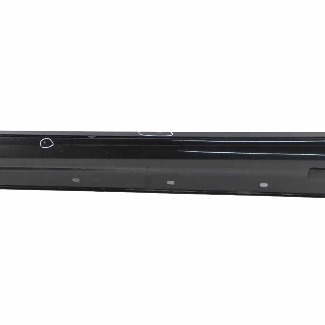 W218 Side Skirt Left N/S Door Sill Cover Obsidian Black Metallic - 197 to Mercedes with Part number A2186980900 Mercedes W218 Side Skirt Left N/S Door Sill Cover Obsidian Black Metallic - 197 - SKU A2186980900-OB - Part number A2186980900