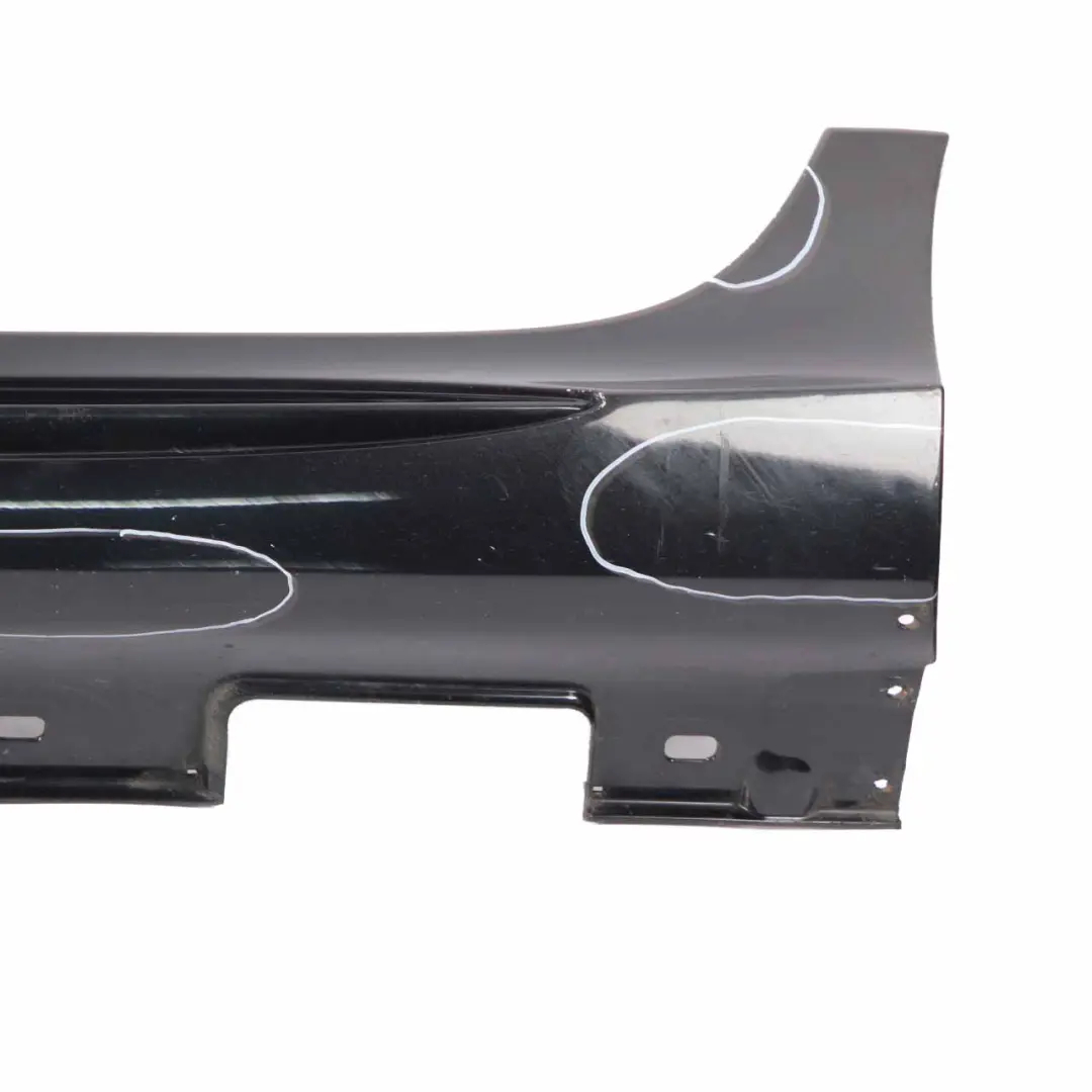 Mercedes W218 Side Skirt Left N/S Door Sill Cover Obsidian Black Metallic - 197 - SKU A2186980900-OB - Part number A2186980900