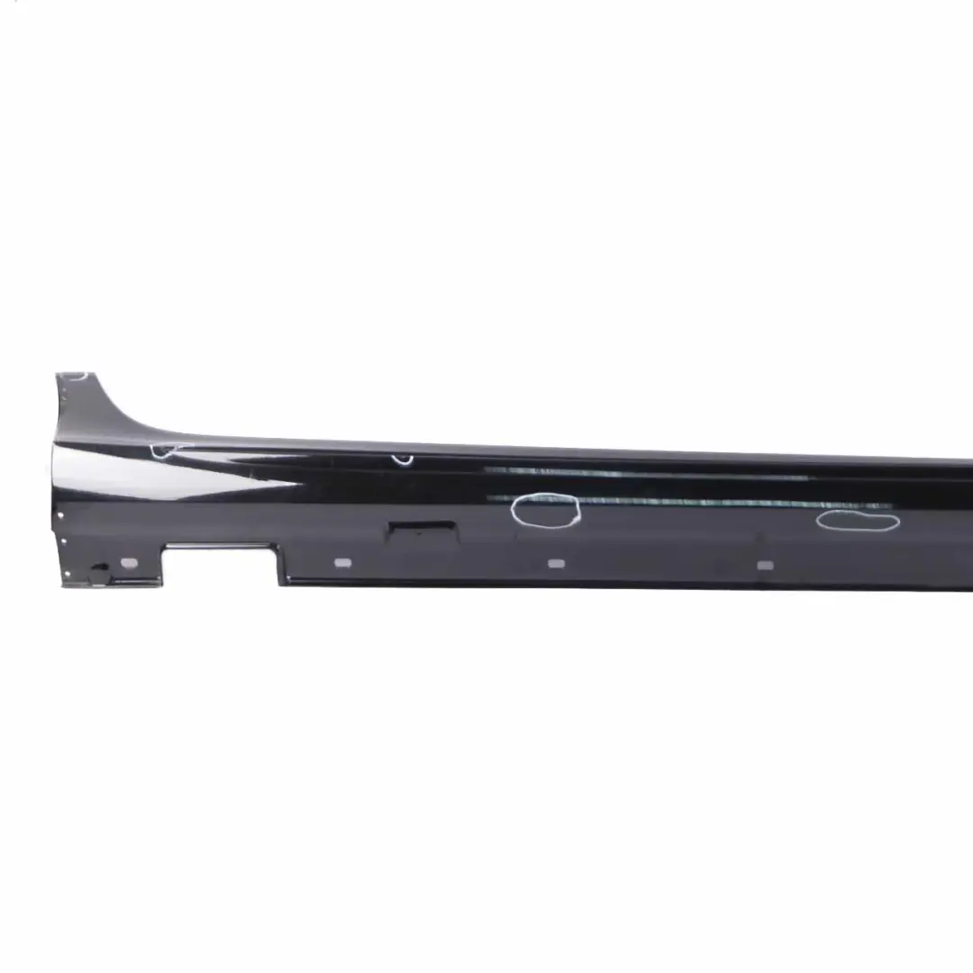 Mercedes W218 Side Skirt Right O/S Door Sill Cover Obsidian Black Metallic - 197 - SKU A2186981000-OB - Part number A2186981000