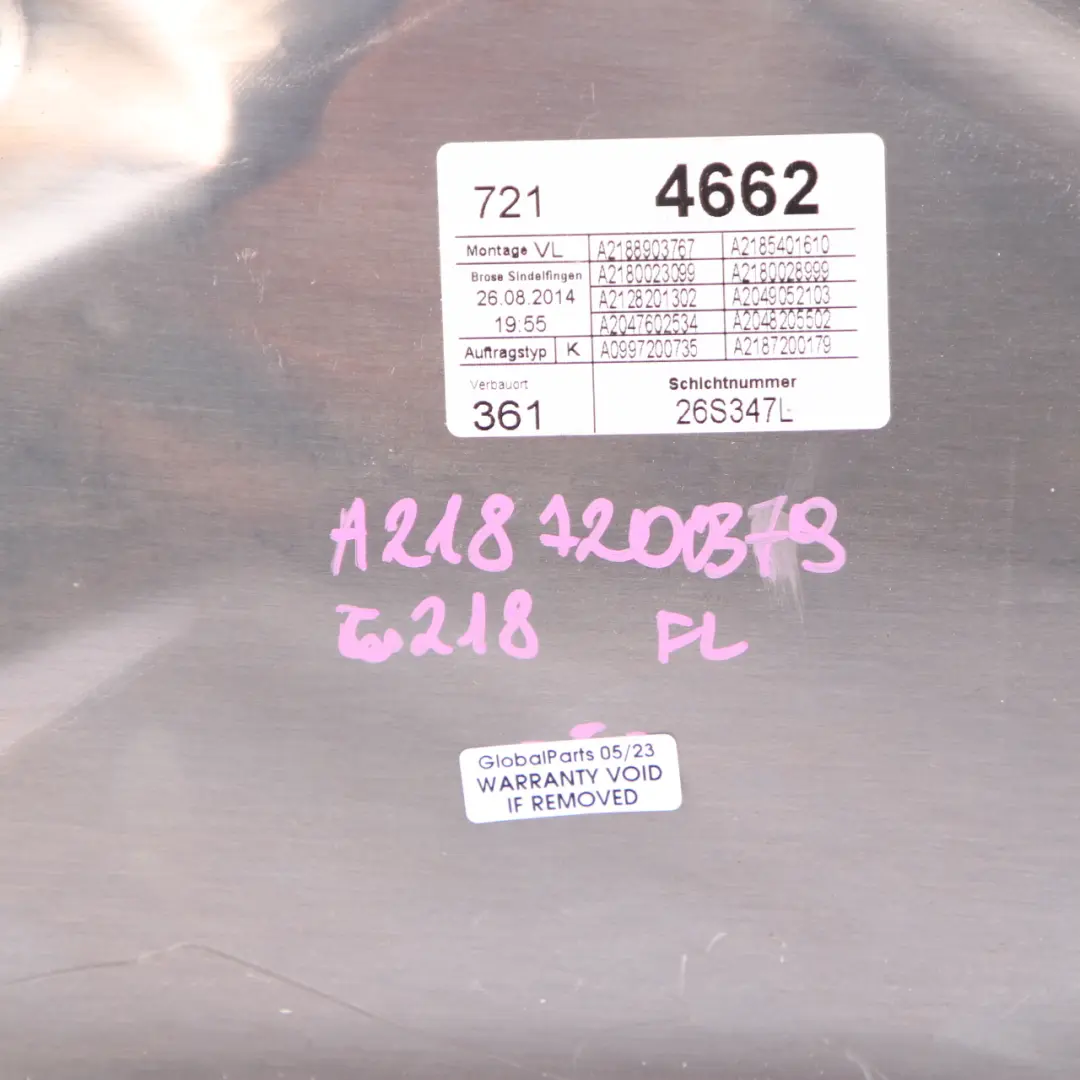 Mercedes CLS W218 Regulador Elevalunas Delantero Izquierdo - SKU A2187200379 - Número de pieza A2187200379