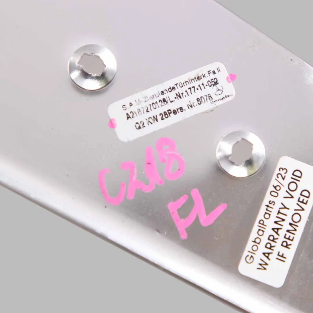 W218 Door Card Trim Front Left N/S Cover Edge Chrome to Mercedes CLS with Part number A2187270128 Mercedes CLS W218 Door Card Trim Front Left N/S Cover Edge Chrome - SKU A2187270128 - Part number A2187270128