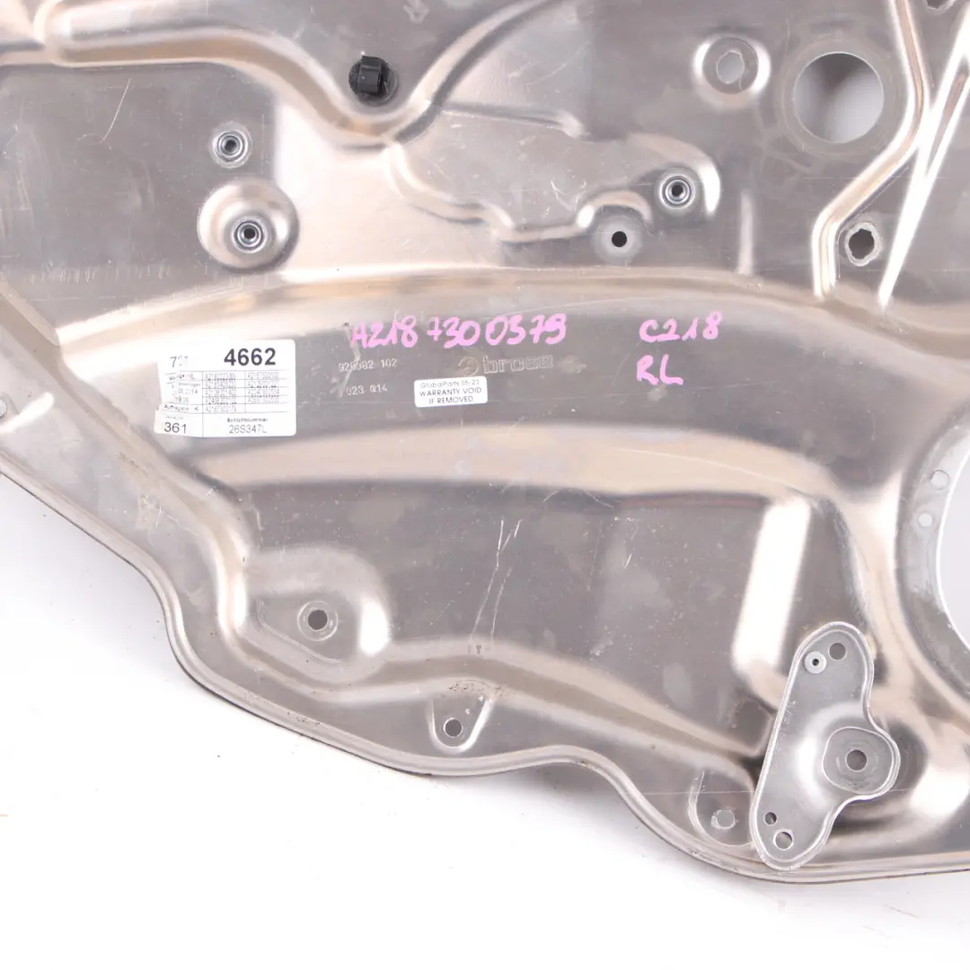 Window Lifter Holder Mercedes CLS W218 Rear Left N/S Window Regulator Mount to with Part number A2187300379 Window Lifter Holder Mercedes CLS W218 Rear Left N/S Window Regulator Mount - SKU A2187300379 - Part number A2187300379