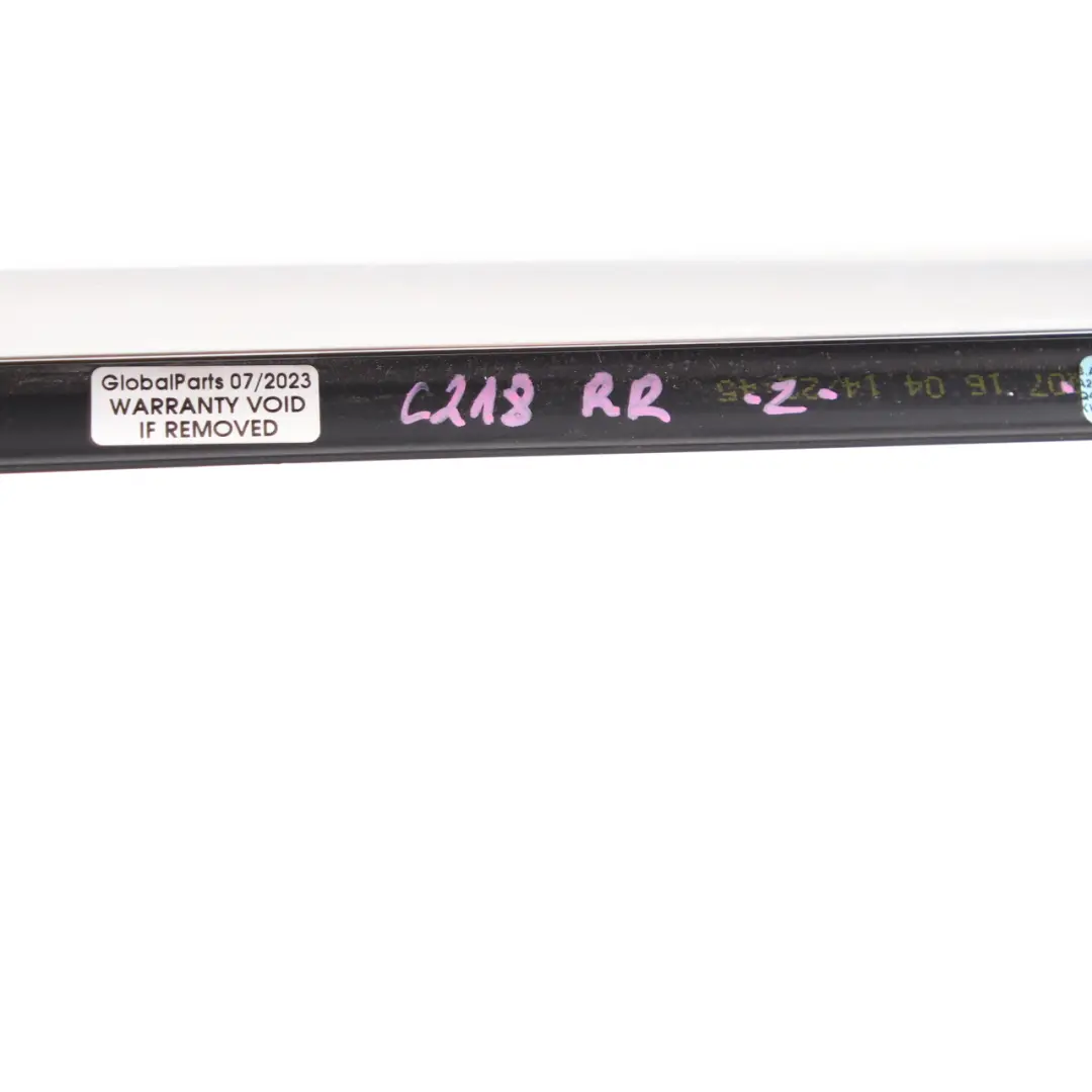 W218 Window Strip Rear Door Right O/S Trim Moulding to Mercedes CLS with Part number A2187300424 Mercedes CLS W218 Window Strip Rear Door Right O/S Trim Moulding - SKU A2187300424 - Part number A2187300424