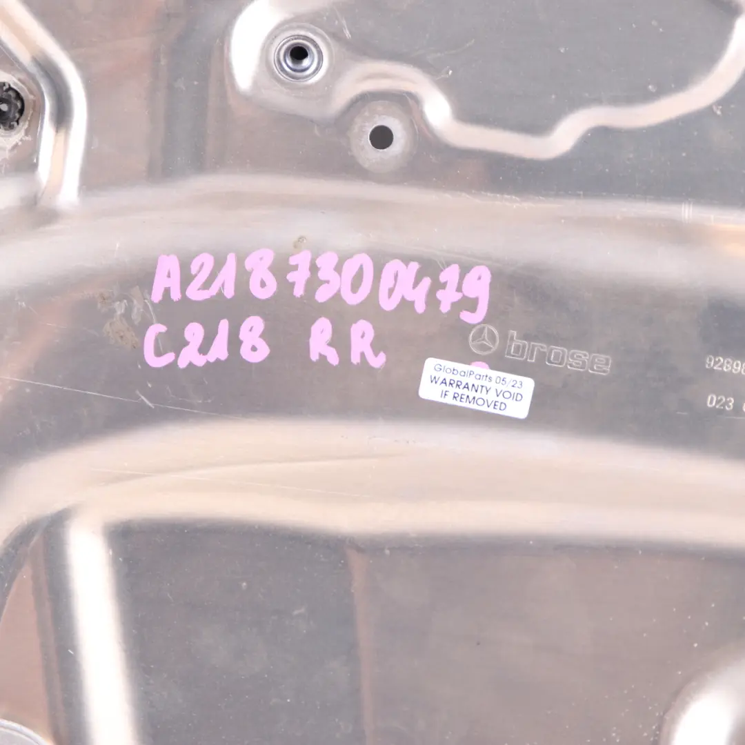 Window Lifter Mercedes CLS W218 Rear Right O/S Window Regulator to with Part number A2187300479 Window Lifter Mercedes CLS W218 Rear Right O/S Window Regulator - SKU A2187300479 - Part number A2187300479