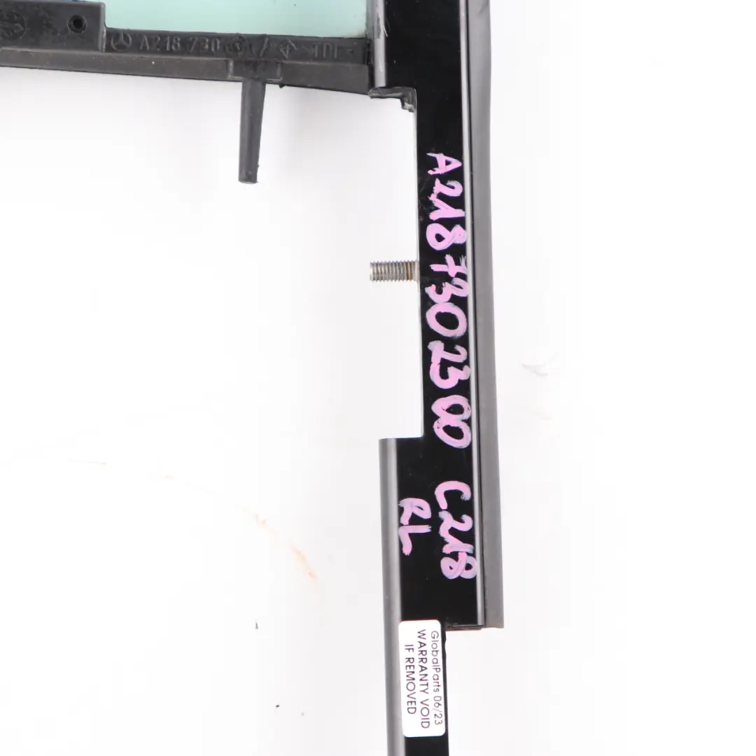 W218 Window Glass Rear Door Left N/S Quarter Green AS2 to Mercedes CLS with Part number A2187302300 Mercedes CLS W218 Window Glass Rear Door Left N/S Quarter Green AS2 - SKU A2187302300 - Part number A2187302300