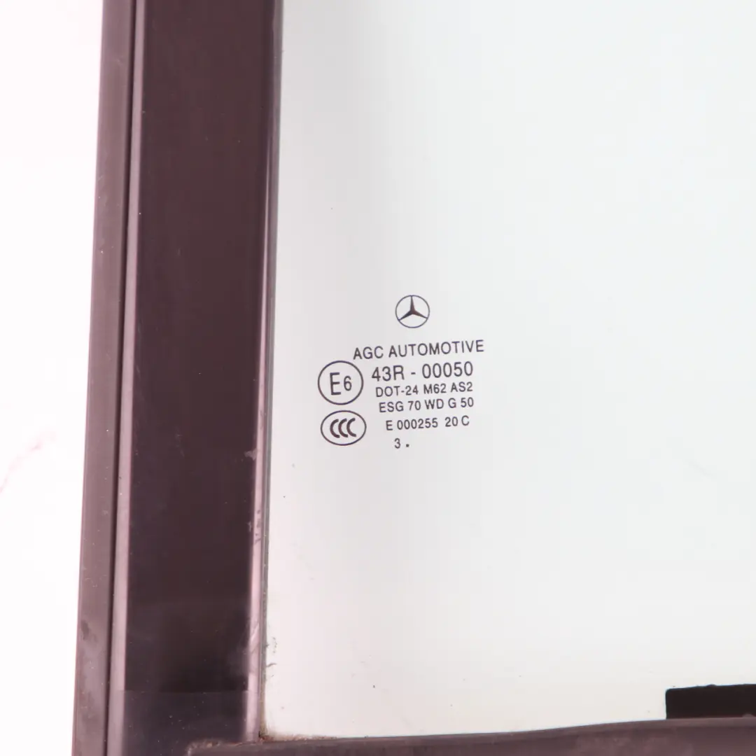 W218 Window Glass Rear Door Left N/S Quarter Green AS2 to Mercedes CLS with Part number A2187302300 Mercedes CLS W218 Window Glass Rear Door Left N/S Quarter Green AS2 - SKU A2187302300 - Part number A2187302300