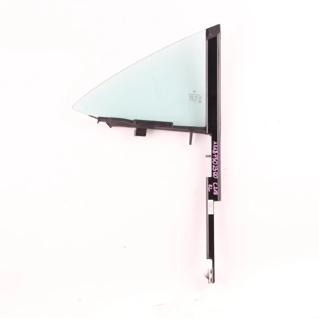 Mercedes CLS W218 Window Glass Rear Door Left N/S Quarter Green AS2 - SKU A2187302300 - Part number A2187302300