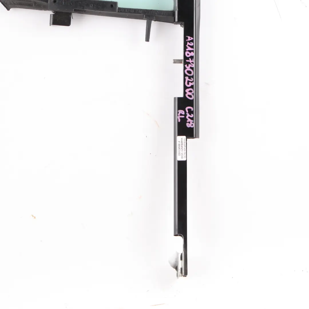 Mercedes CLS W218 Window Glass Rear Door Left N/S Quarter Green AS2 - SKU A2187302300 - Part number A2187302300