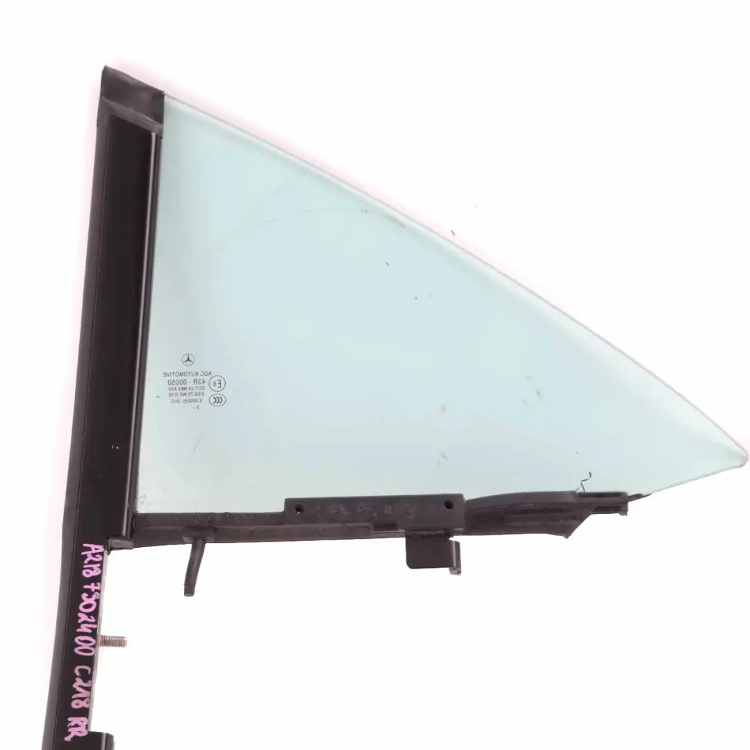 Mercedes CLS W218 Window Glass Rear Door Right O/S Quarter Green AS2 - SKU A2187302400 - Part number A2187302400
