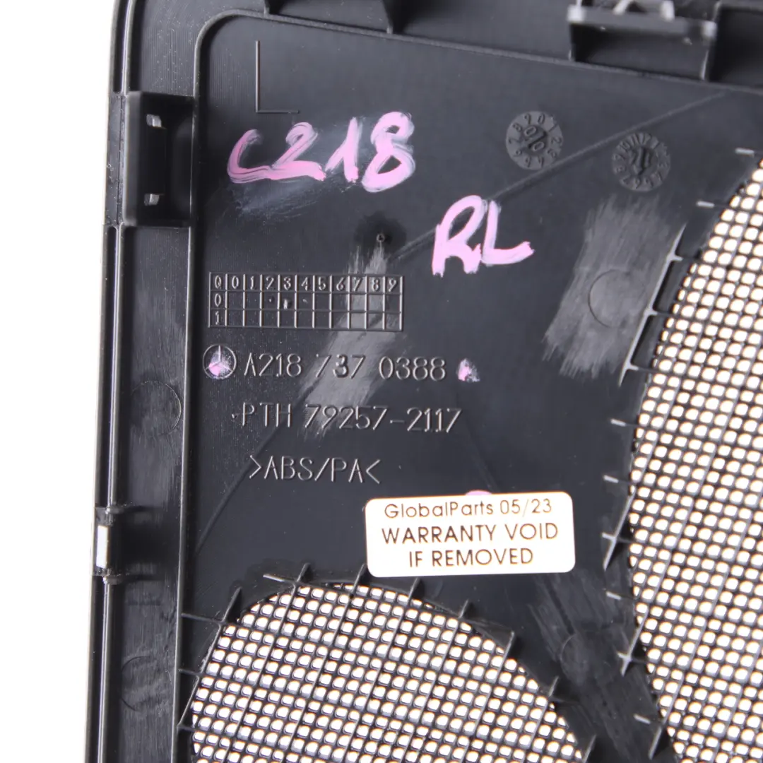 Mercedes CLS W218 Speaker Cover Door Card Trim Black Rear Left N/S - SKU A2187370388 - Part number A2187370388