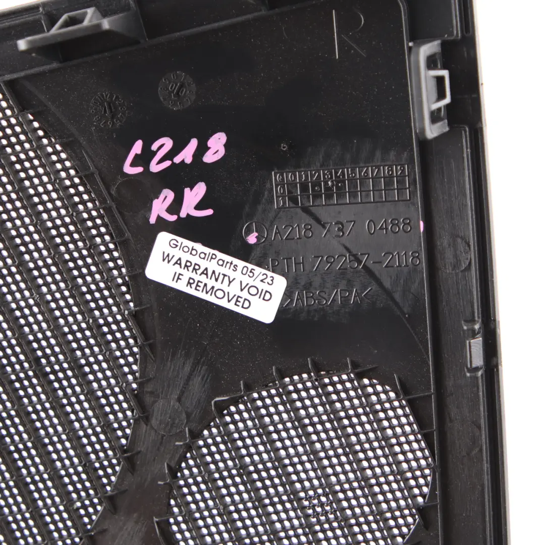 Mercedes CLS W218 Speaker Cover Door Card Trim Black Rear Right O/S - SKU A2187370488 - Part number A2187370488