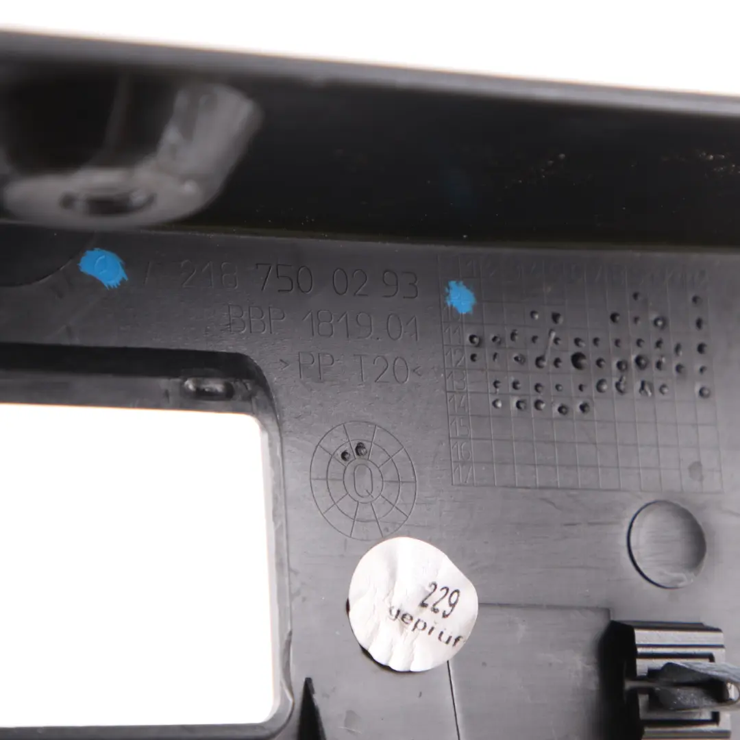 W218 Boot Trunk Lid Tailgate Handle Opener Trim Cover to Mercedes with Part number A2187500293 Mercedes W218 Boot Trunk Lid Tailgate Handle Opener Trim Cover - SKU A2187500293 - Part number A2187500293