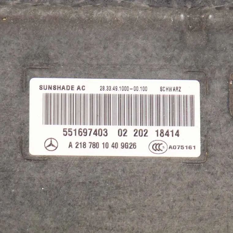 Mercedes W218 Sunroof Sliding Roof Mechanism Assembly Window Glass - SKU A2187801000 - Part number A2187801000