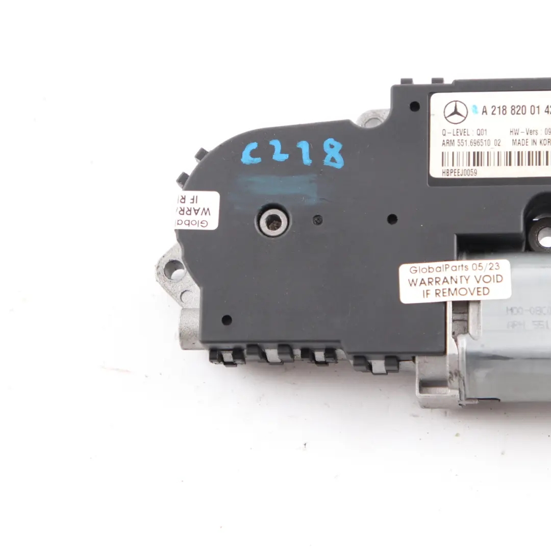 Sun Roof Motor Mercedes W212 W218 Sliding Roof Drive Actuator Unit to with Part number A2188200142 Sun Roof Motor Mercedes W212 W218 Sliding Roof Drive Actuator Unit - SKU A2188200142 - Part number A2188200142