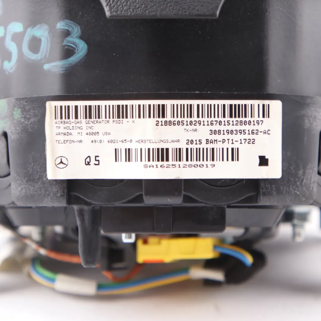 Mercedes W176 Steering Wheel Trim Module Driver Air Unit Bag - SKU A2188605102 - Part number A2188605102