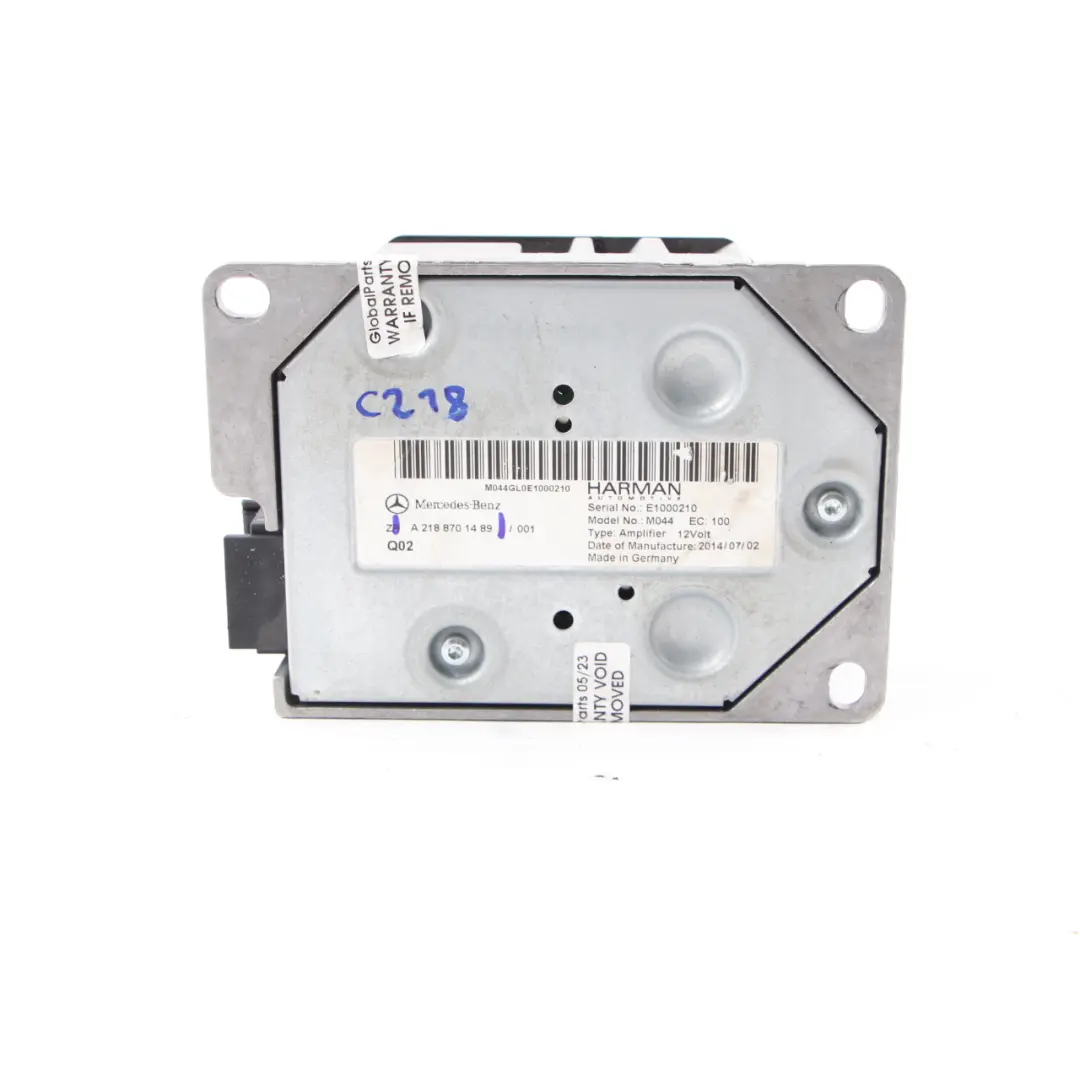 Mercedes W218 Audio Amplifier Harman Kardon Subwoofer Control Unit - SKU A2188701489 - Part number A2188701489
