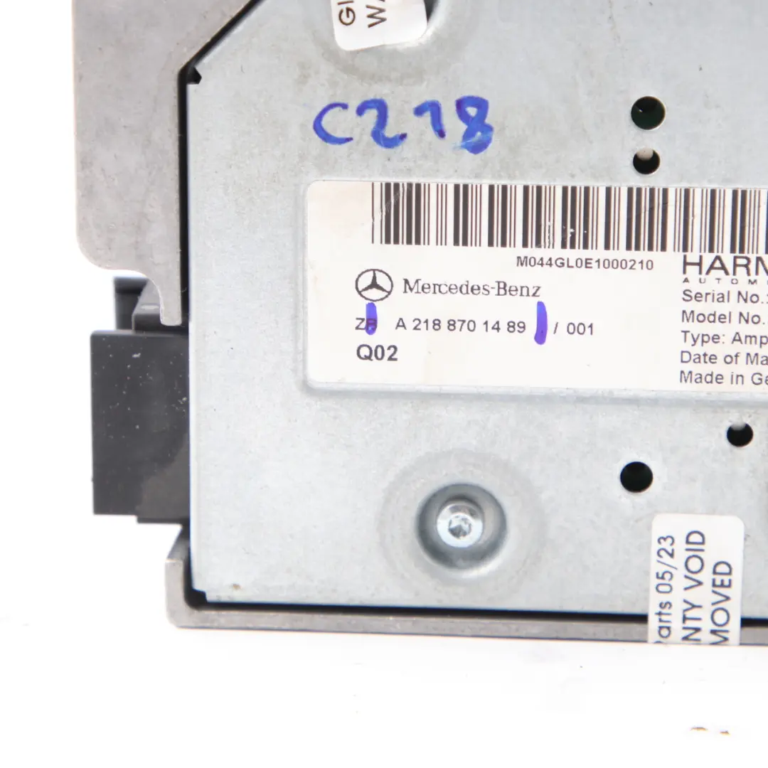 W218 Audio Amplifier Harman Kardon Subwoofer Control Unit to Mercedes with Part number A2188701489 Mercedes W218 Audio Amplifier Harman Kardon Subwoofer Control Unit - SKU A2188701489 - Part number A2188701489