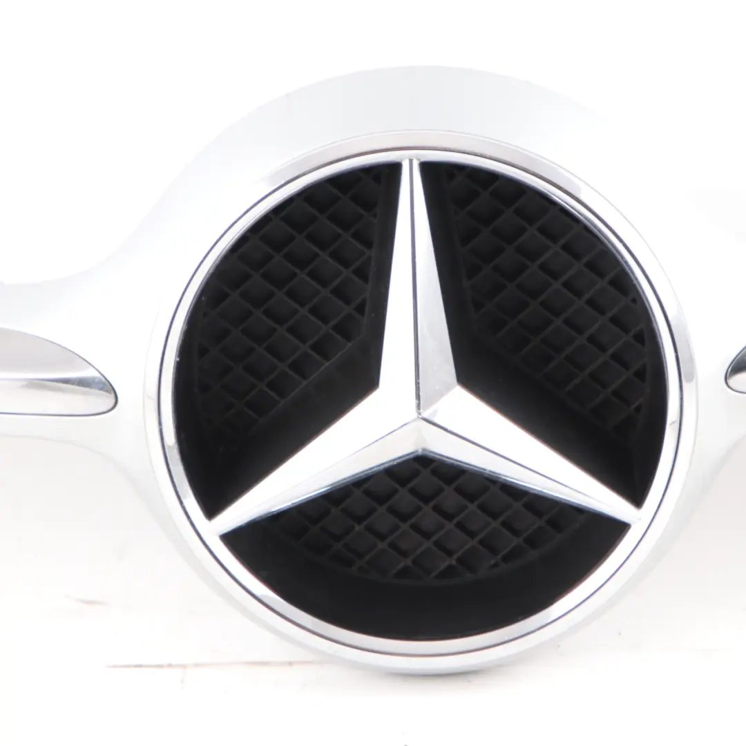 W218 Front Hood Radiator Bumper Grille Cover Trim Chrom to Mercedes CLS with Part number A2188851022 Mercedes CLS W218 Front Hood Radiator Bumper Grille Cover Trim Chrom - SKU A2188851022 - Part number A2188851022
