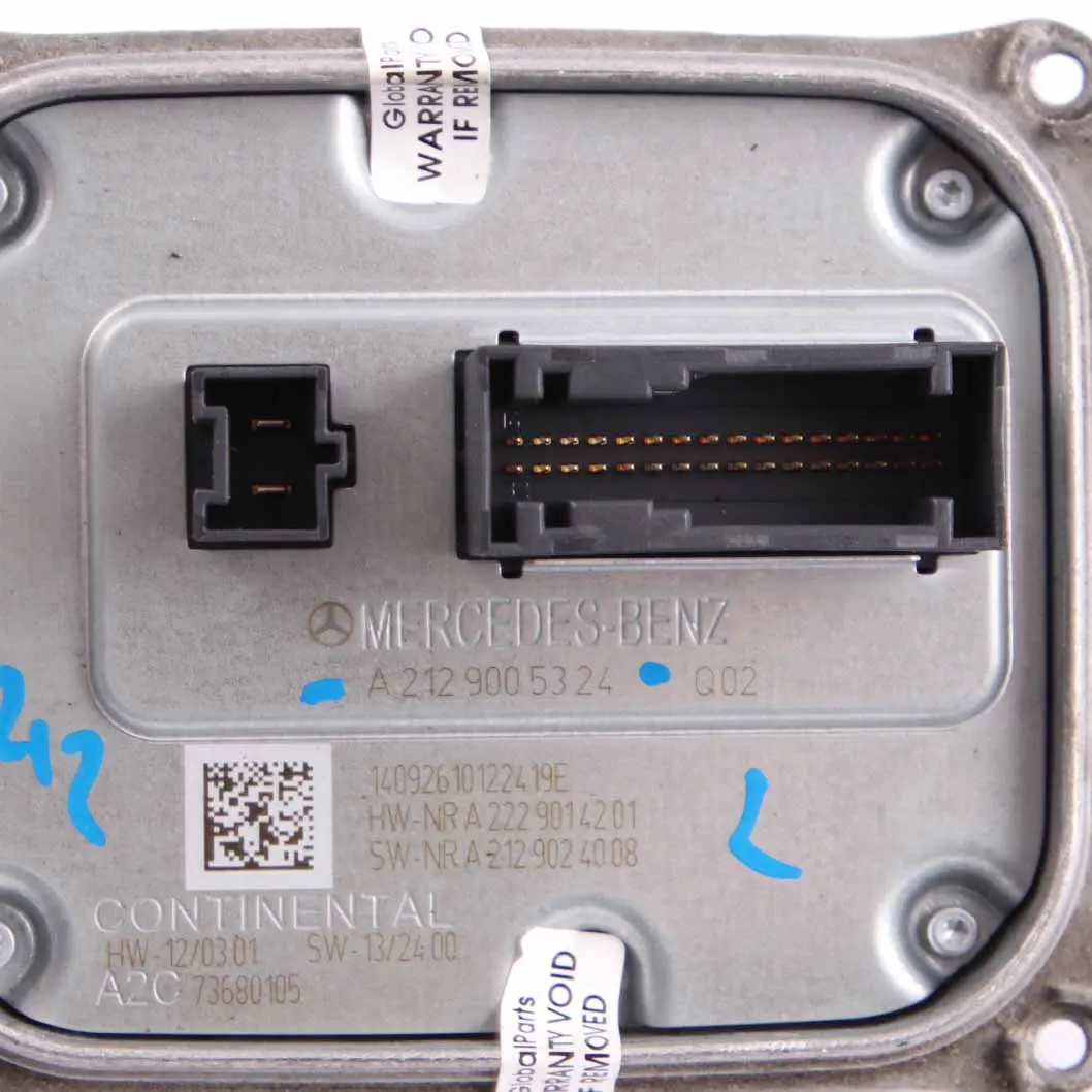  Headlight Module Mercedes C207 W212 Headlamp Adjust LED Control Unit A2129005324 - SKU A2189007206 - Part number A2189007206