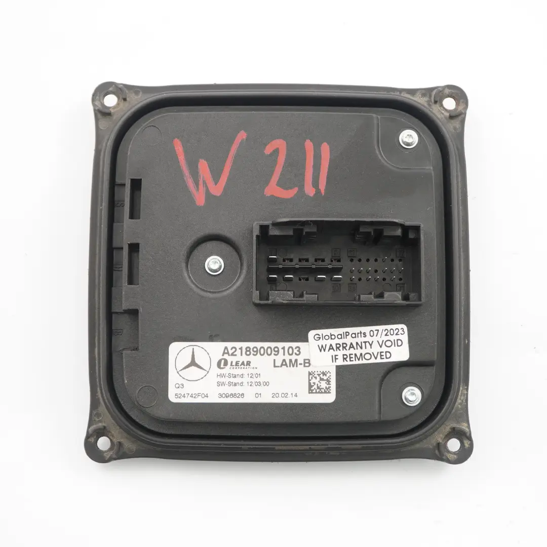 Headlight Module Mercedes W204 C218 W246 Front Ballast Control Unit to with Part number A2189009103 Headlight Module Mercedes W204 C218 W246 Front Ballast Control Unit - SKU A2189009103 - Part number A2189009103