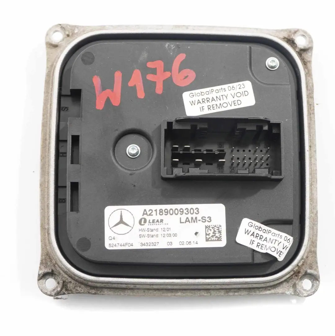 W156 W176 Headlight Module Ballast LED Control Unit Front to Mercedes with Part number A2189009303 Mercedes W156 W176 Headlight Module Ballast LED Control Unit Front - SKU A2189009303 - Part number A2189009303