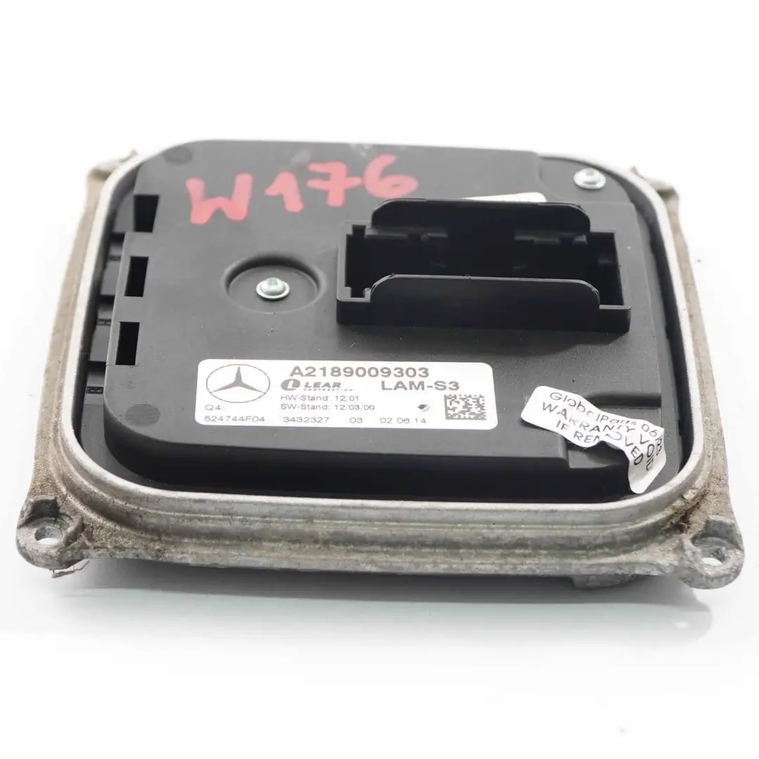 W156 W176 Headlight Module Ballast LED Control Unit Front to Mercedes with Part number A2189009303 Mercedes W156 W176 Headlight Module Ballast LED Control Unit Front - SKU A2189009303 - Part number A2189009303