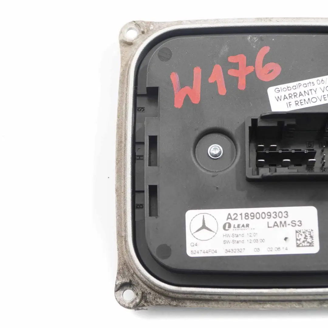 W156 W176 Modulo Fari Zavorra Unità Controllo LED Anteriore per Mercedes con numero di parte A2189009303 Mercedes W156 W176 Modulo Fari Zavorra Unità Controllo LED Anteriore - SKU A2189009303 - Numero di parte A2189009303