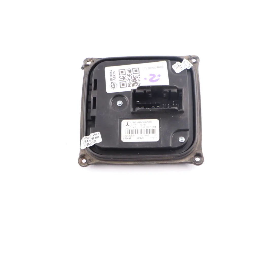 LED Module Mercedes C204 C218 Headlight Control Unit to with Part number A2189009600 LED Module Mercedes C204 C218 Headlight Control Unit - SKU A2189009600 - Part number A2189009600