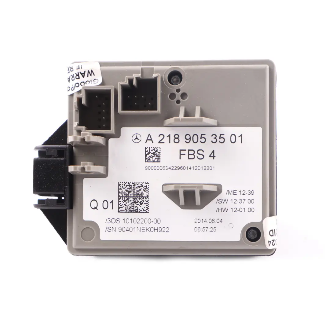  Commutateur d'allumage Mercedes C207 W212 Module contrôle barillet - SKU A2189053501 - Numéro de pièce A2189053501