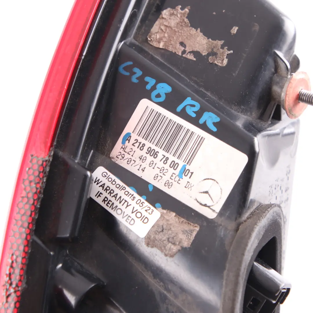 W218 Coupe Light Lamp Side Panel Rear Right O/S to Mercedes with Part number A2189067800 Mercedes W218 Coupe Light Lamp Side Panel Rear Right O/S - SKU A2189067800 - Part number A2189067800