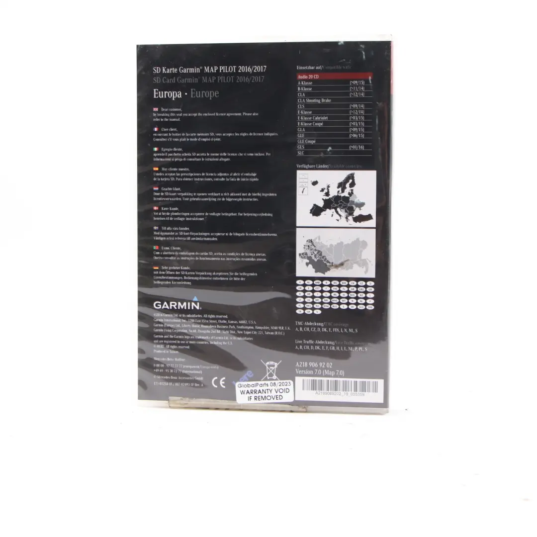 Card Mercedes W156 W176 W205 Garmin Map Pilot Navigation Europe to SD with Part number A2189069202 SD Card Mercedes W156 W176 W205 Garmin Map Pilot Navigation Europe - SKU A2189069202 - Part number A2189069202