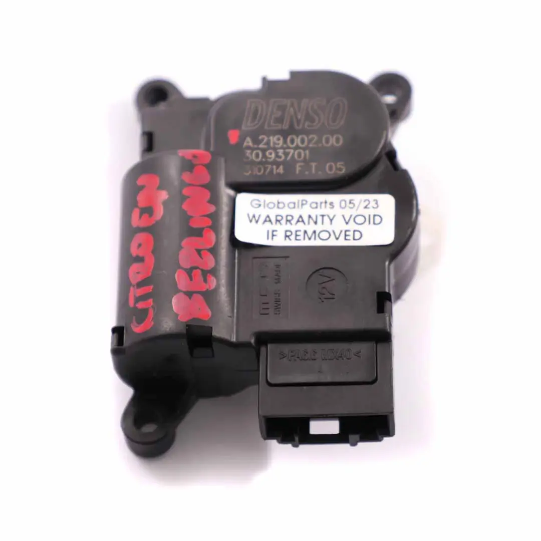 Citroen Berlingo Peugeot Partner Air Heater Flap Motor Actuator Denso to with Part number A21900200 Citroen Berlingo Peugeot Partner Air Heater Flap Motor Actuator Denso - SKU A21900200 - Part number A21900200