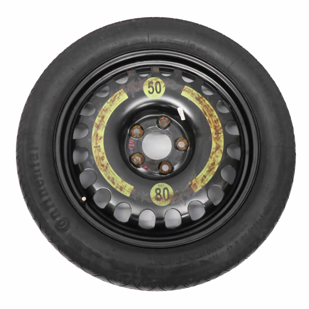 Spare Wheel Steel R17 Tyre 155/70 to Mercedes W211 S211 W212 Compact with Part number A2194000002 Mercedes W211 S211 W212 Compact Spare Wheel Steel R17 Tyre 155/70 - SKU A2194000002-2 - Part number A2194000002